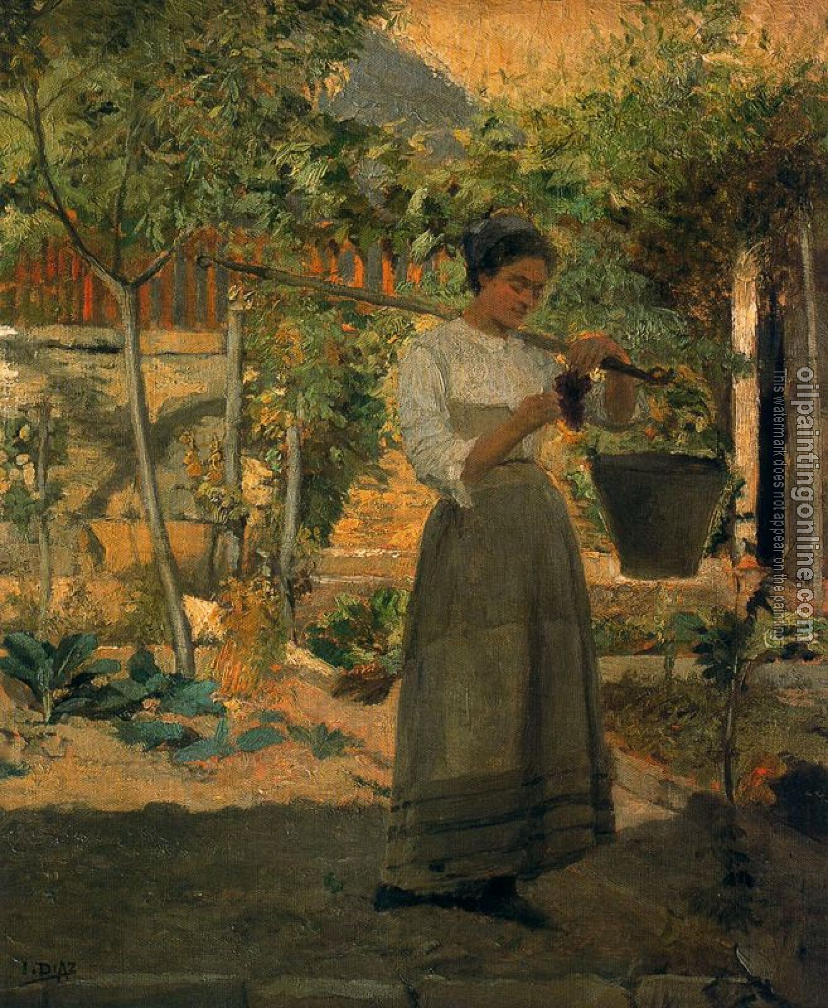 Ignacio Diaz Olano - Hortelana con uvas